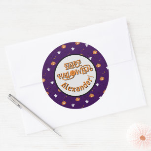 Halloween pattern and spooky message Sticker