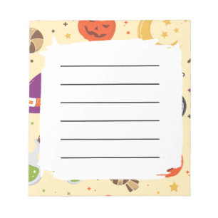 Halloween Pattern Blank Planner Notepad