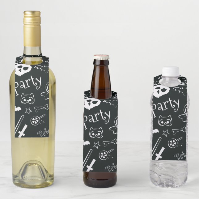 Halloween Pattern Bottle Tag (In Situ)