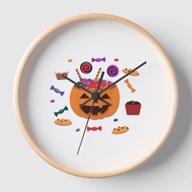 Halloween pattern clock (Front)