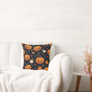 Halloween Pattern Cushion - Spooky & Fun Decor