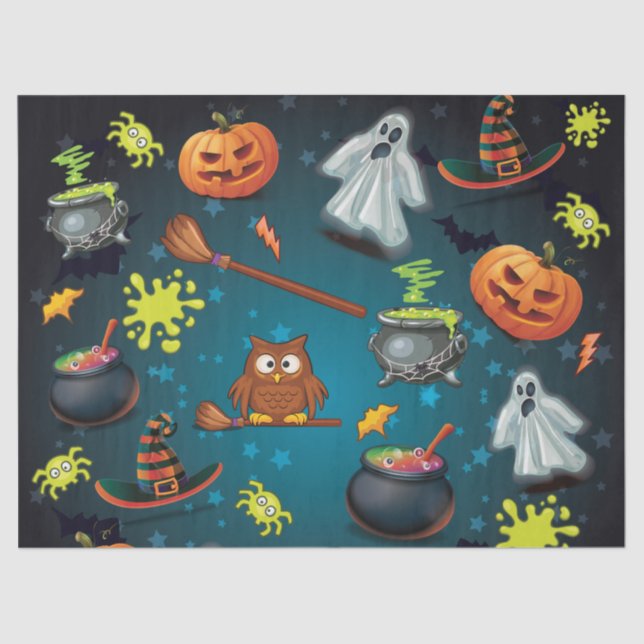 Halloween pattern Cute Tissue Paper (Front)