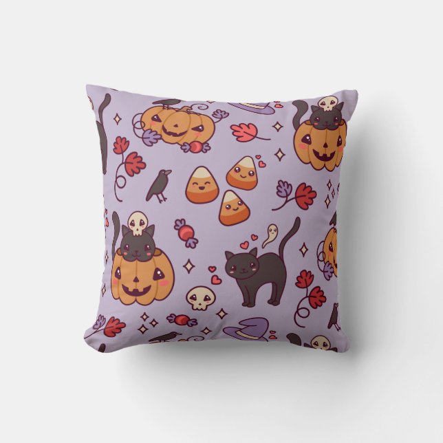Halloween pattern decoration coffee mug cushion (Front)
