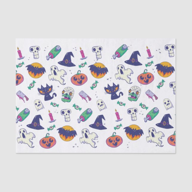Halloween pattern decoration tissue paper (Front)