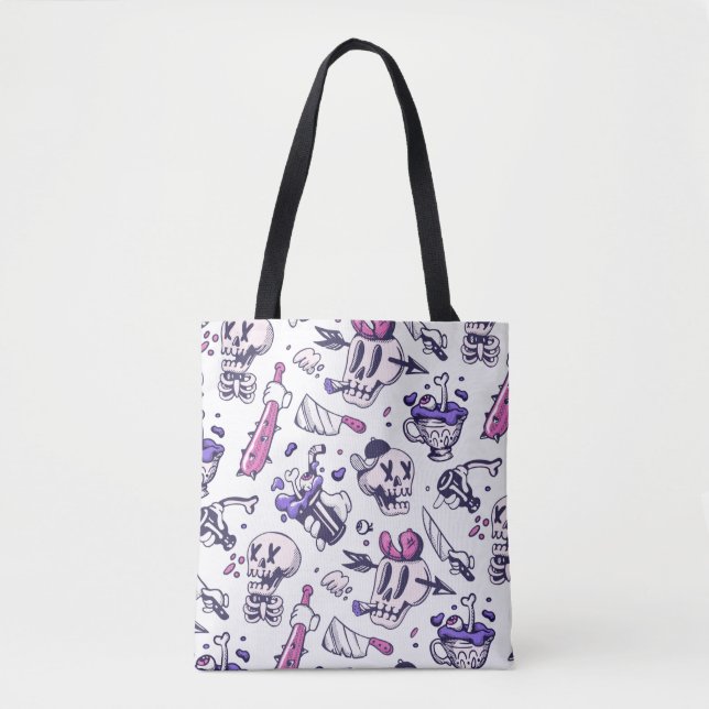 Halloween pattern decoration tote bag (Front)