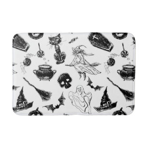Halloween pattern design bath mat