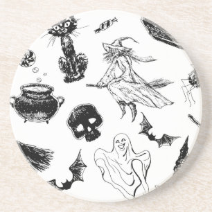 Halloween pattern design coaster
