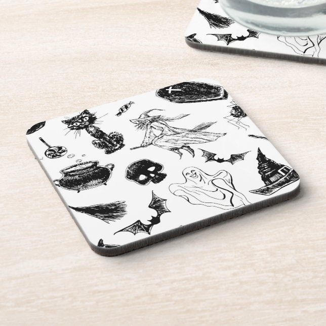 Halloween pattern design coaster (Left Side)