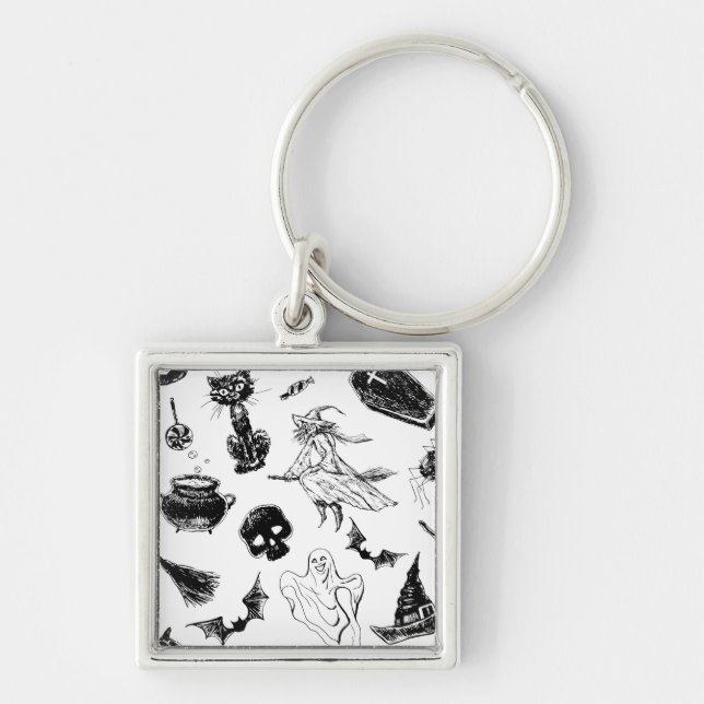 Halloween pattern design key ring (Front)