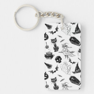Halloween pattern design key ring