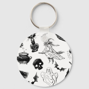 Halloween pattern design key ring