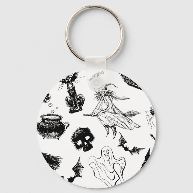 Halloween pattern design key ring (Front)
