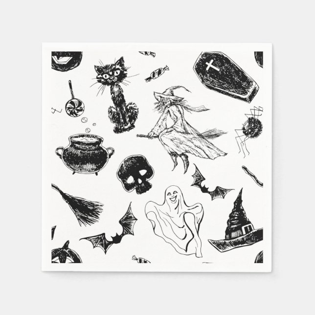 Halloween pattern design napkin (Front)