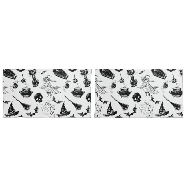 Halloween pattern design pillowcase (Front-Set)
