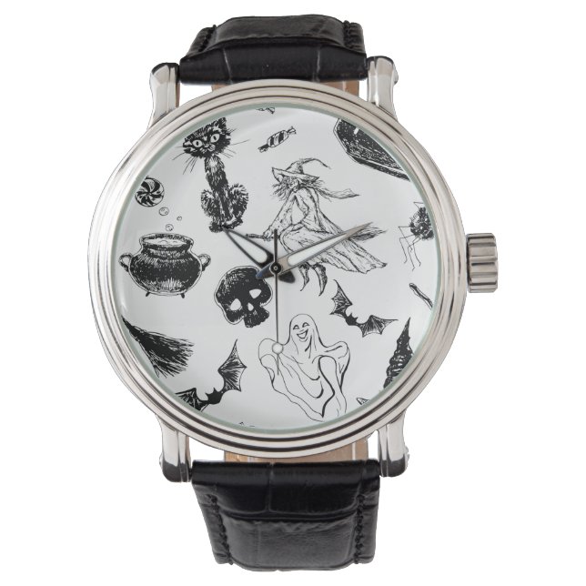 Halloween pattern design watch (Front)