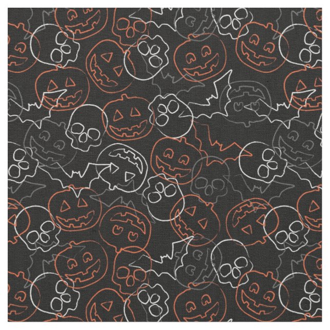 Halloween Pattern Fabric (Close Up)