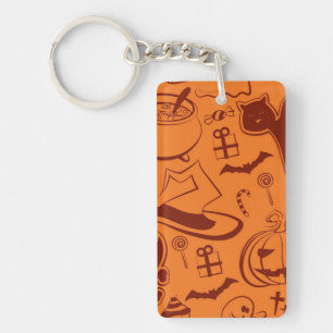 Halloween pattern key ring