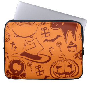 Halloween pattern laptop sleeve