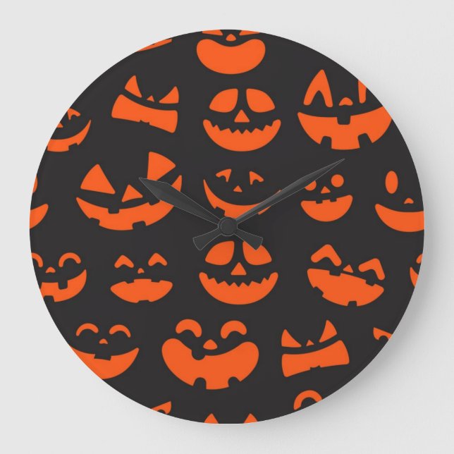 Halloween pattern large clock (Front)