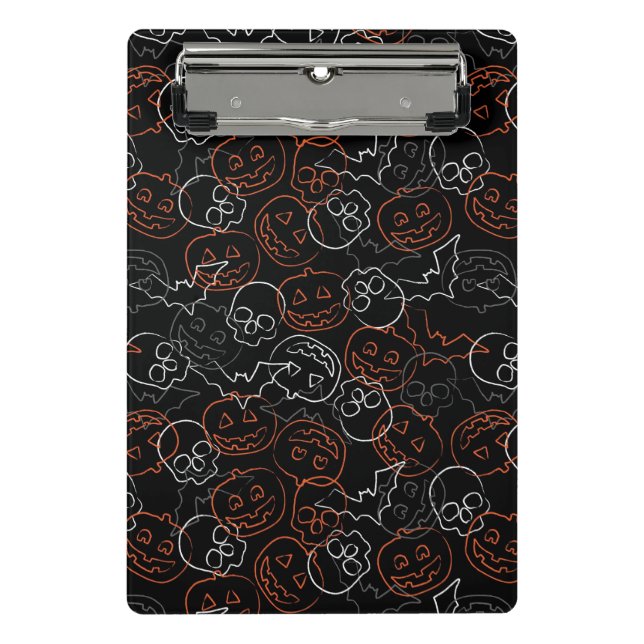 Halloween Pattern Mini Clipboard (Front)