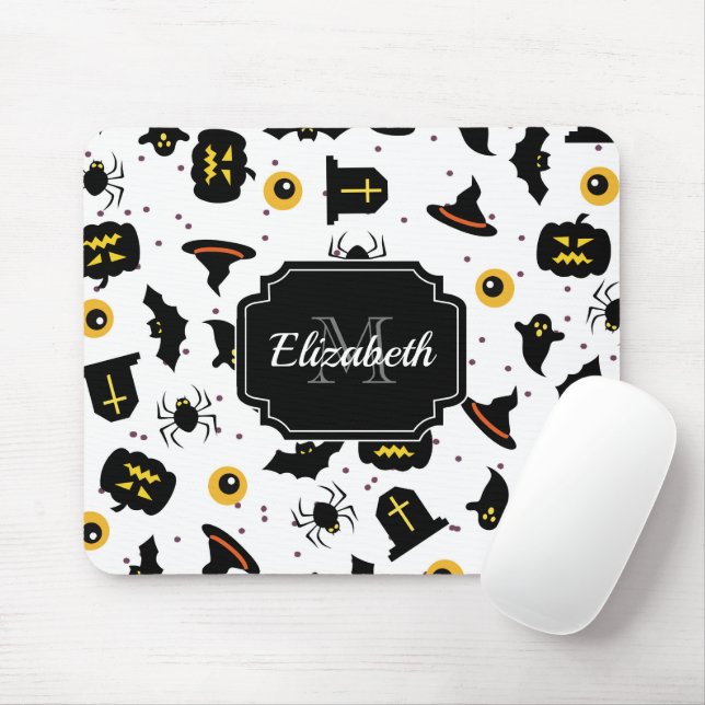 Halloween Pattern Mouse Mat (With Mouse)