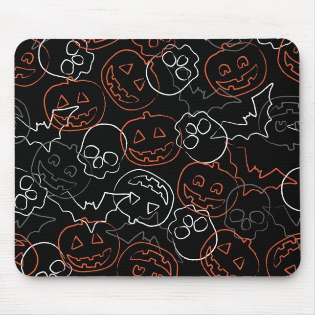 Halloween Pattern Mouse Mat (Front)