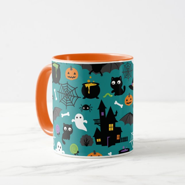 Halloween Pattern Mug (Front Left)