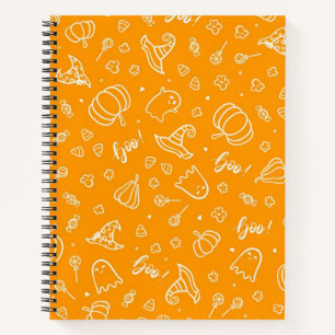 Halloween pattern notebook
