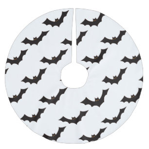 Halloween, Pattern Of Bats, Trick Or Treat, Boo Brushed Polyester Tree Skirt
