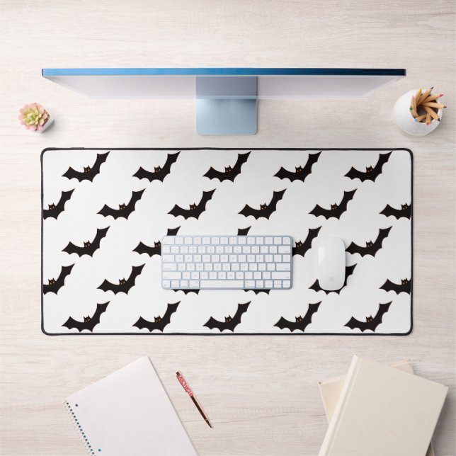 Halloween, Pattern Of Bats, Trick Or Treat, Boo Desk Mat (Office 1)