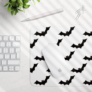 Halloween, Pattern Of Bats, Trick Or Treat, Boo Mouse Mat
