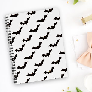 Halloween, Pattern Of Bats, Trick Or Treat, Boo Notebook