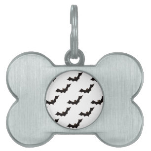 Halloween, Pattern Of Bats, Trick Or Treat, Boo Pet ID Tag