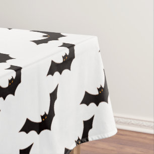 Halloween, Pattern Of Bats, Trick Or Treat, Boo Tablecloth