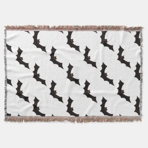 Halloween, Pattern Of Bats, Trick Or Treat, Boo Throw Blanket