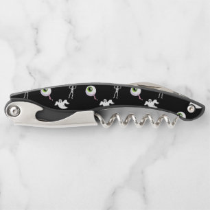 Halloween pattern on black corkscrew