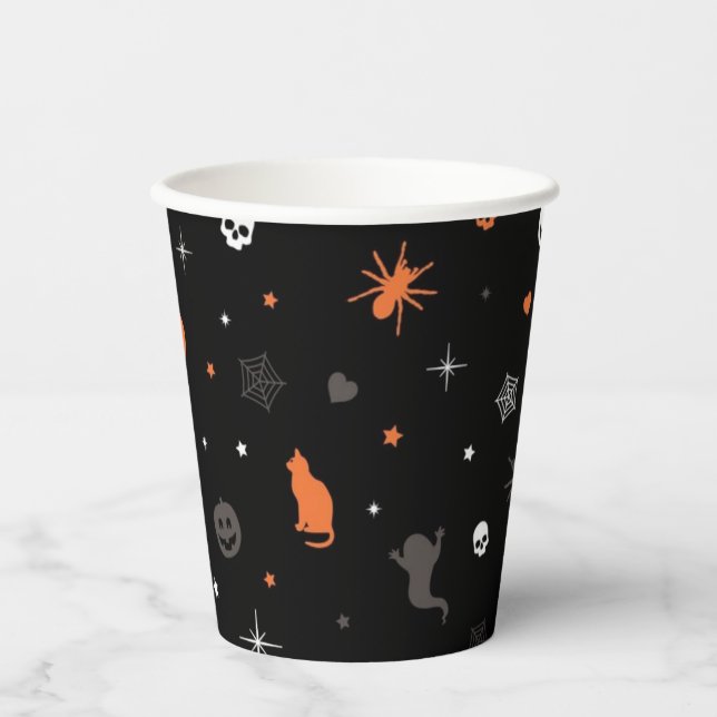 Halloween pattern paper cups (Front)