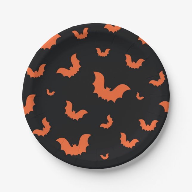 Halloween pattern paper plate (Front)