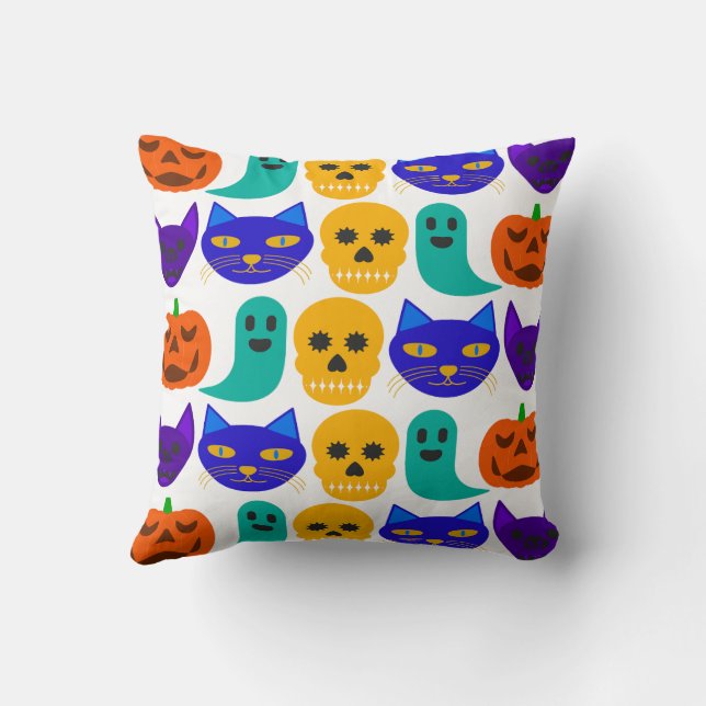 Halloween Pattern Pillow (Back)