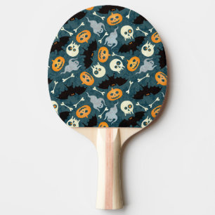 Halloween pattern ping pong paddle