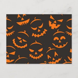 Halloween pattern postcard