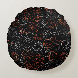 Halloween Pattern Round Cushion