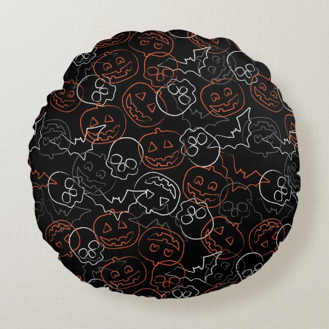 Halloween Pattern Round Cushion (Front)