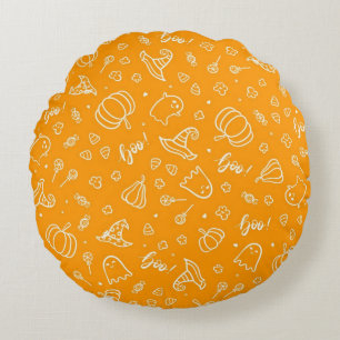 Halloween pattern round cushion