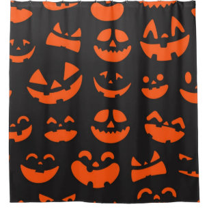 Halloween pattern shower curtain