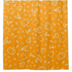 Halloween pattern shower curtain