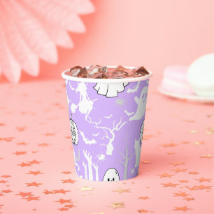 Halloween pattern. Spooky and cute.b Paper Cups