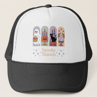 Halloween Pattern Spooky Season Trucker Hat