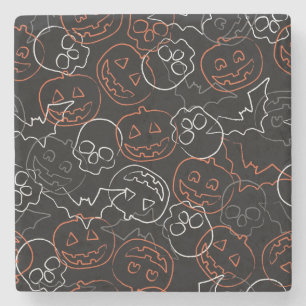 Halloween Pattern Stone Coaster