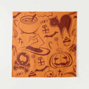 Halloween pattern tapestry